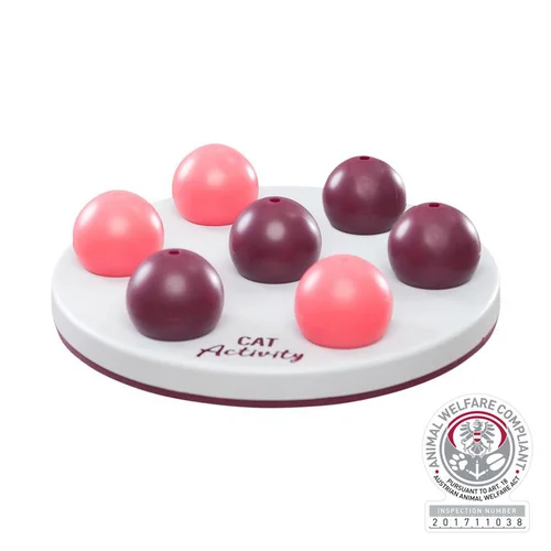Jouet pour chat coloris multicolore plateau d'intelligence Trixie Cat Activity Solitaire - Ø 20 cm