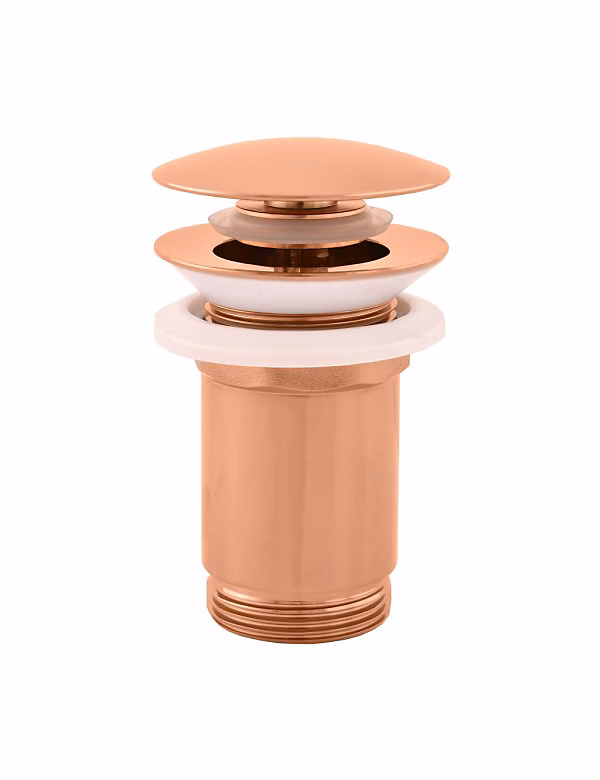 Bonde Pop-up pour lavabo et évier en laiton rose gold poli 6 – 5 cm