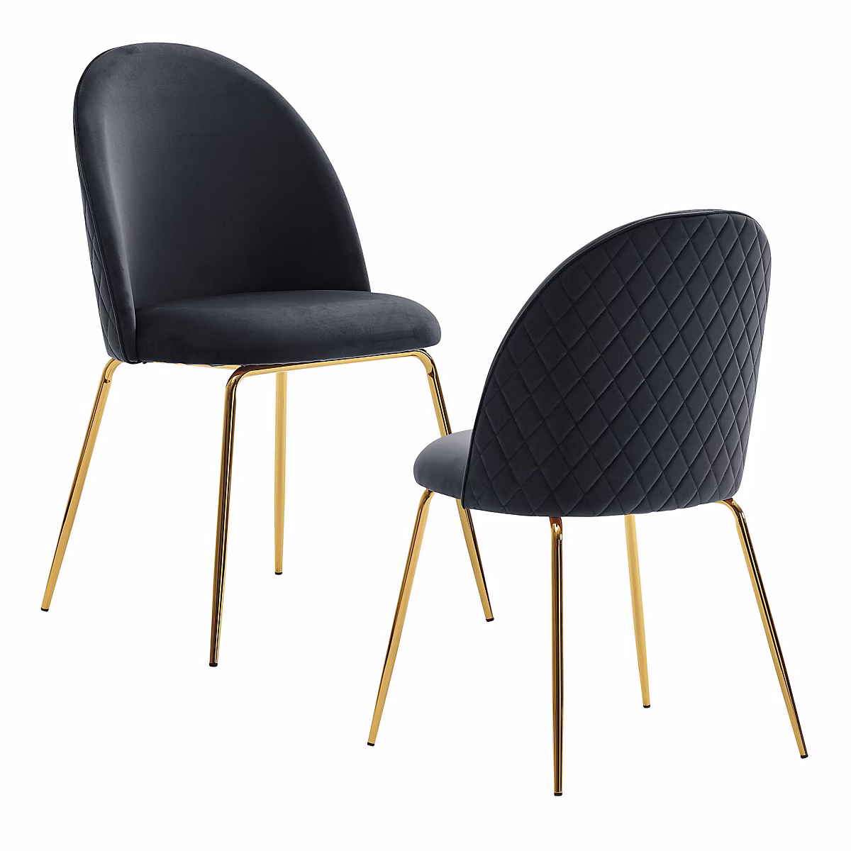 Ensemble de 2 Chaises de salle à manger Velours Chaises de Cuisine Tissu FineBuy | Chaise