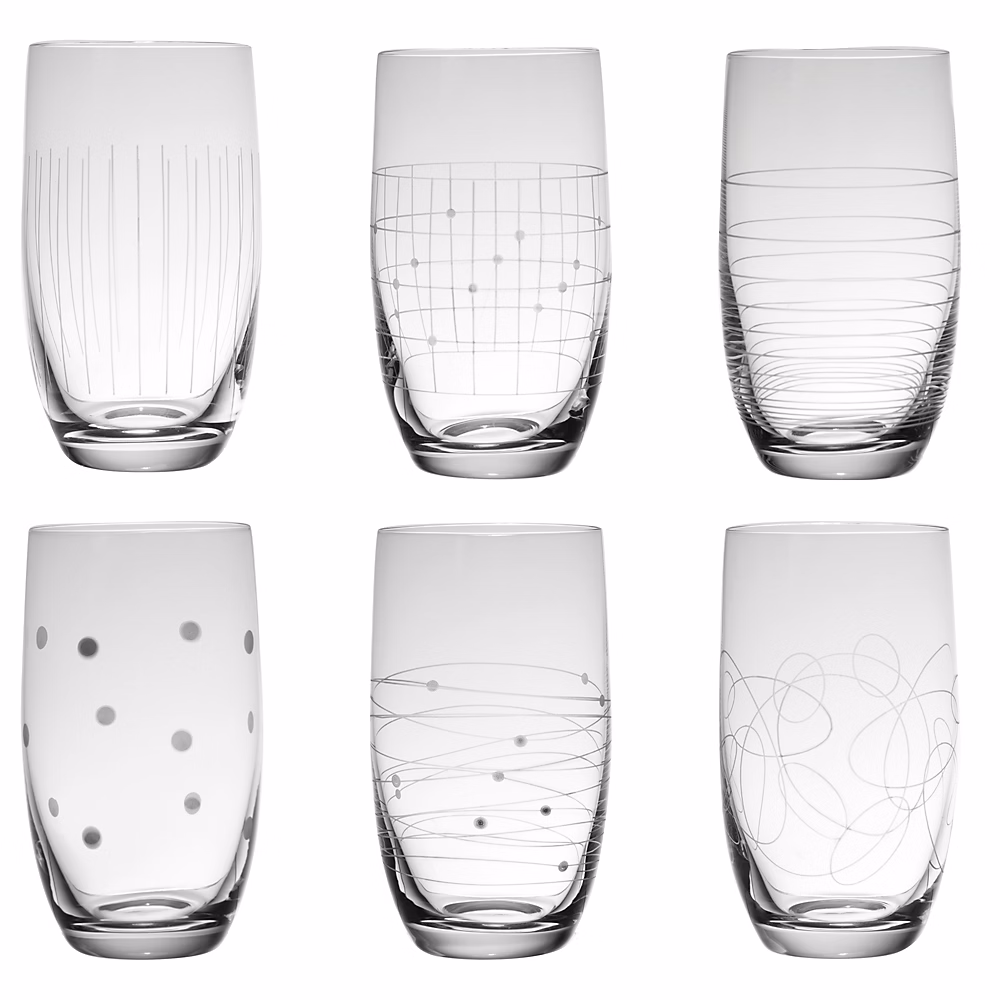 Verre – Boîte de 6 gobelets forme haute Graphik 33 cl
