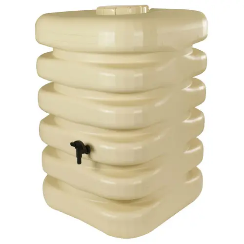Récupérateur à eau cubique coloris beige - 350 L