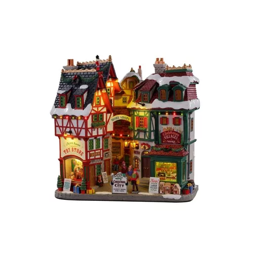 Façade lumineuse Ville de Noël Lemax - 27 x 27,5 x 11,5 cm