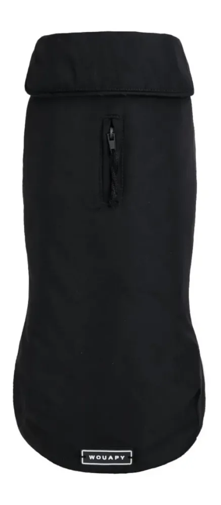 Imperméable pour chien en nylon recyclé coloris noir Wouapy Economic - taille 36