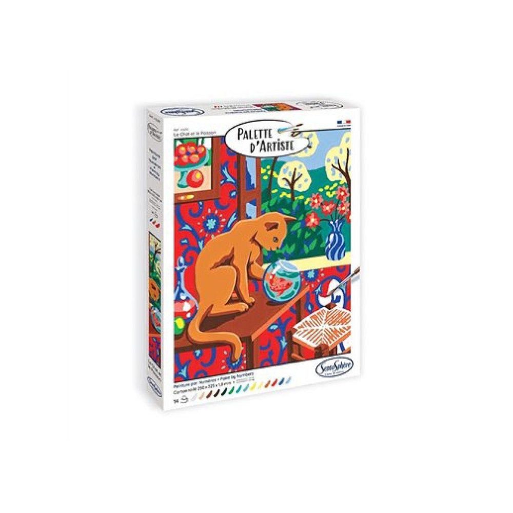 Sentosphere Palette d'artiste le chat et le poisson