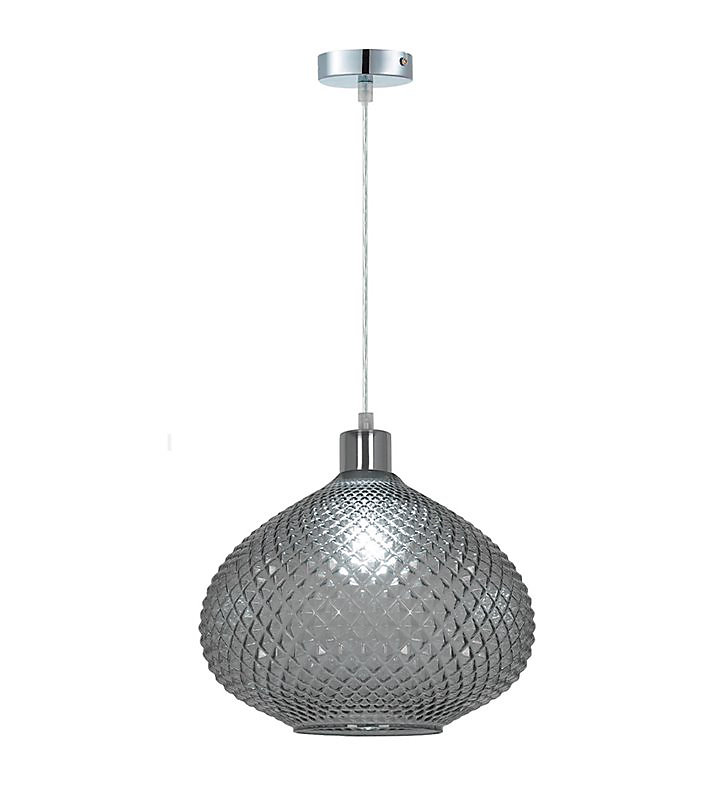 Luminaire et éclairage intérieur – Eclairage plafond design Foly 120cm réglable verre gris fumé compatible LED