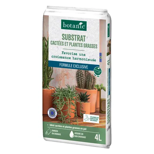 Substrat pour cactées et plantes grasses botanic® 4 L