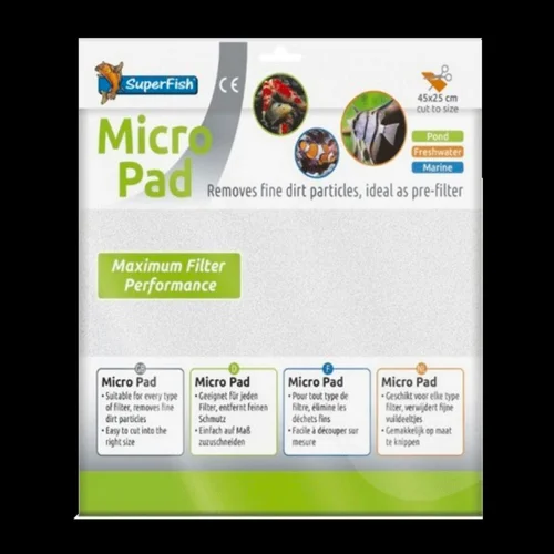 Ouate de filtration micro pad 45x25 cm - SUPERFISH BASSIN - très absorbante