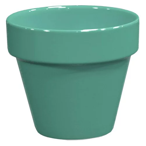 Pot horticole émaillé vert amande Ø 10 x H 10 cm