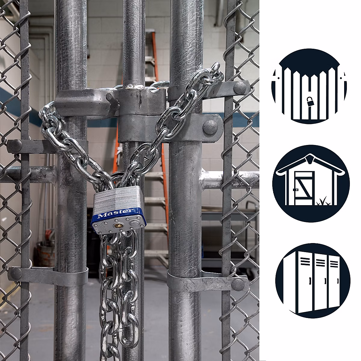 5EURD Cadenas en Acier Laminé à Clé – Gris, 7,4 × 5,1 × 3,3 cm