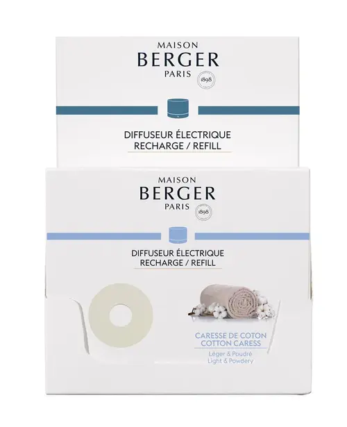 Recharge en céramique pour diffuseur nomade Maison Berger parfum Caresse de coton - Ø 6 cm