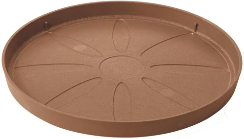 Soucoupe en plastique recyclé Deroma Origin Cotto - Ø 21 x H 1,9 cm