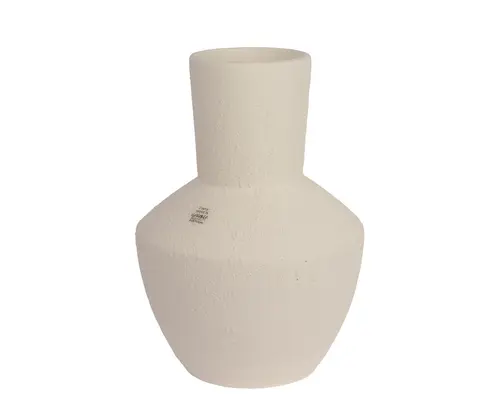 Vase en terre cuite blanc - Ø 26 x H 35 cm