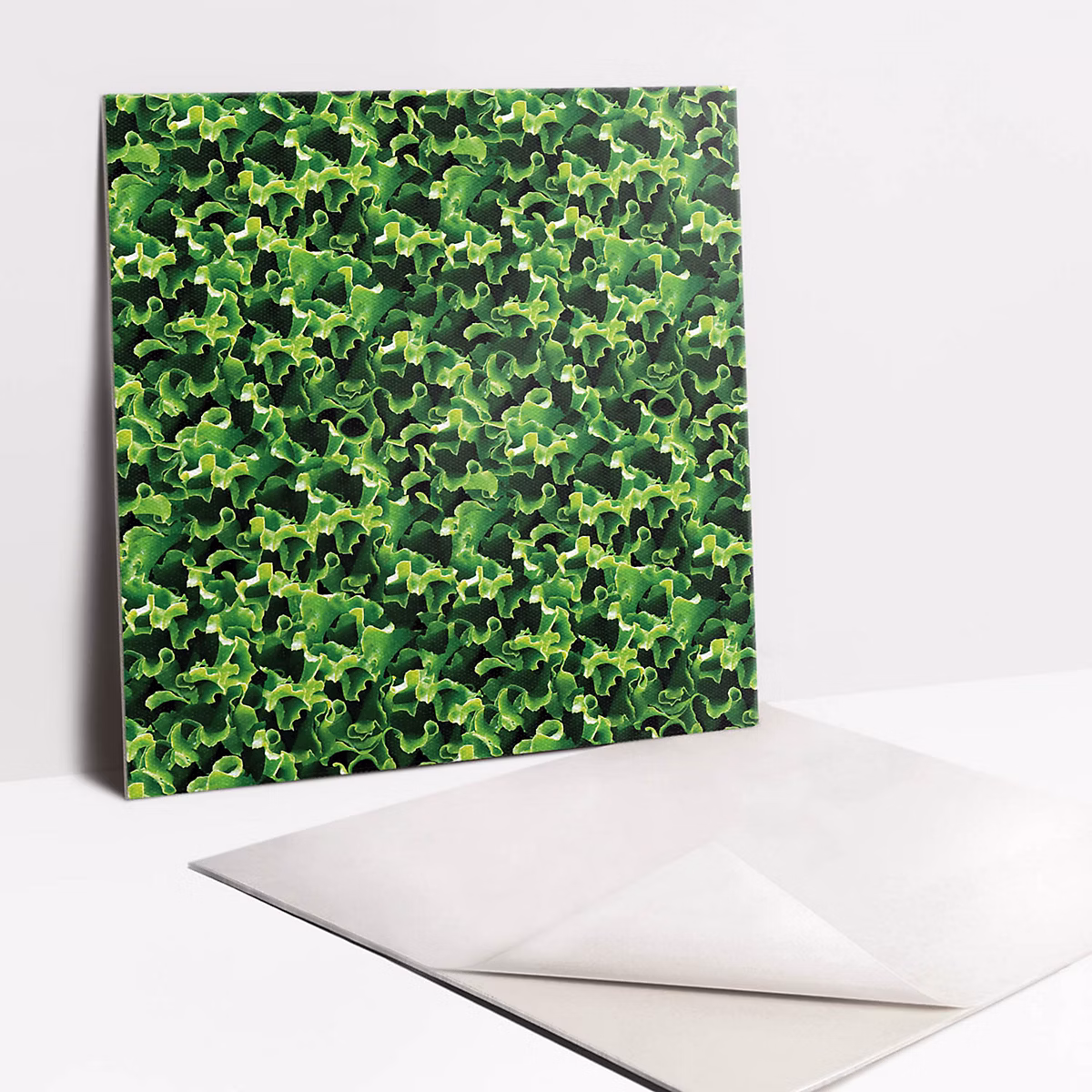 Carreaux vinyle Tulup 30 × 30 cm Feuilles de laitue verte 9 pcs
