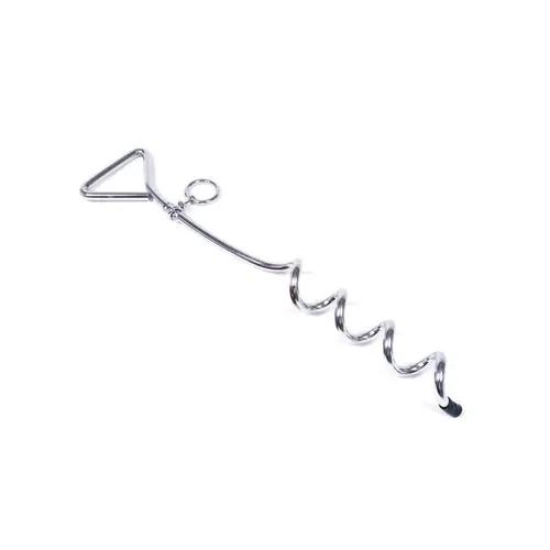Piquet d'attache chien tire bouchon 45cm