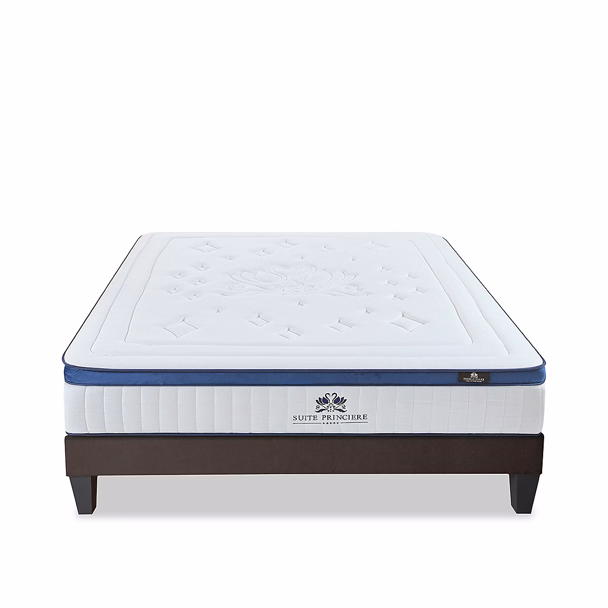 Ensemble Suite Princière 90 × 190 cm Matelas Micro – ressorts + Sommier Bois