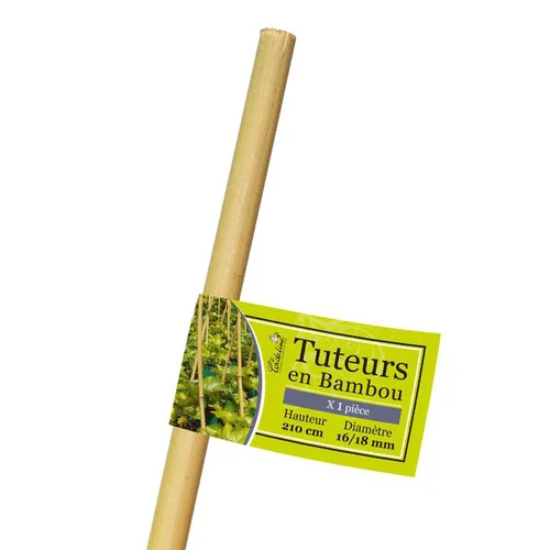 Tuteur coloris bois en bambou - 210 cm