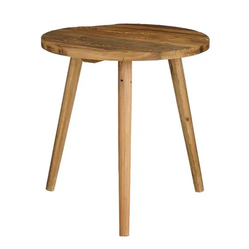 Table d’appoint en bois recyclé marron Bold grand modèle - Ø 40 x H 42,5 cm