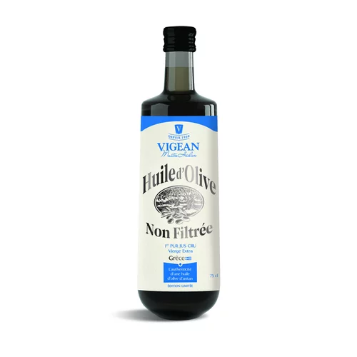 Huile d’olive bio de Grèce non filtrée en bouteille de 75 cl