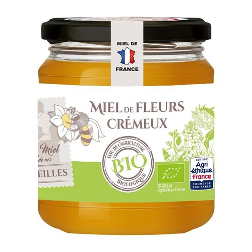 Miel de Fleurs Crémeux pot en verre 375g