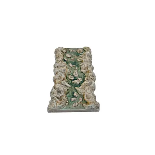 Accessoire de crèche de Noël rivière droite Santons Escoffier - 18 x 10 x 2 cm