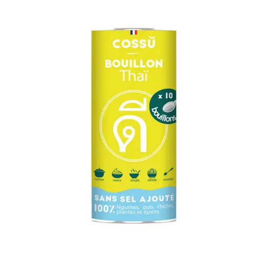 Bouillon déshydraté thaï bio Cossû x 10 - 40 g