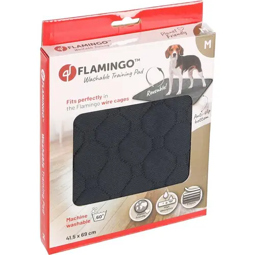 Tapis d’entrainement gris lavable pour chien Flamingo Patsy - 69 x 41,5 cm