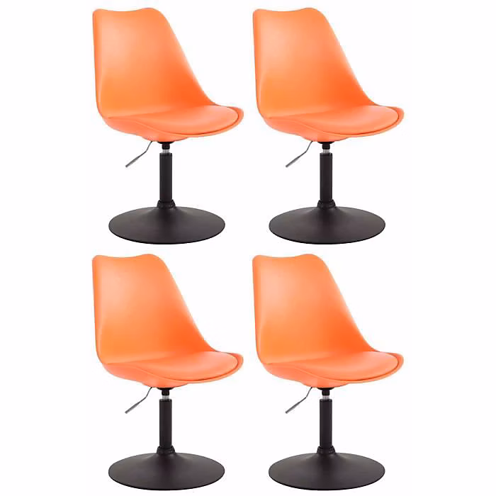 Chaises de Salle à Manger – CLP, Maverick, Lot de 4, Siège Pivotant, Réglable en Hauteur, Design Moderne