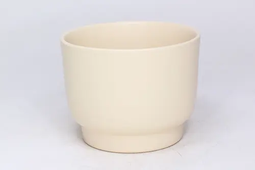 Cache-pot en céramique coloris crème mat Calm - Ø 15,2/14,2 x H 13,3 cm