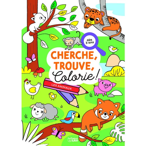 Cherche, trouve et colorie – Les animaux