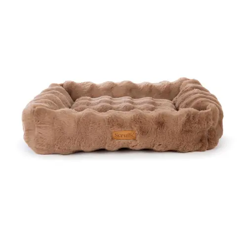 Corbeille pour chien Alpine coloris marron en tissu Scruffs Taille L - 75 x 60 cm