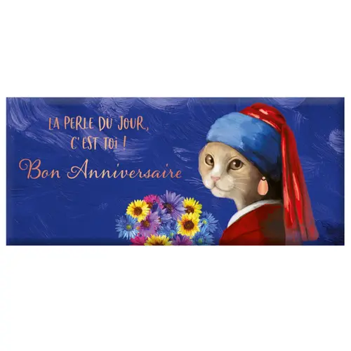 Mini tablette chocolat lait "La perle du jour, c'est toi !" Art Grafik - 30 g