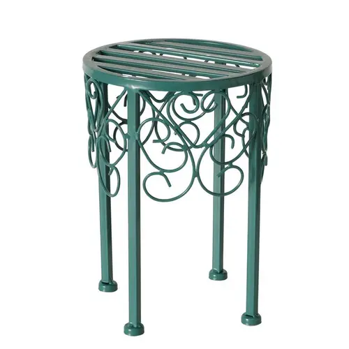 Sellette d’appoint en métal bleu Louisa moyen modèle - Ø 25 x H 33 cm