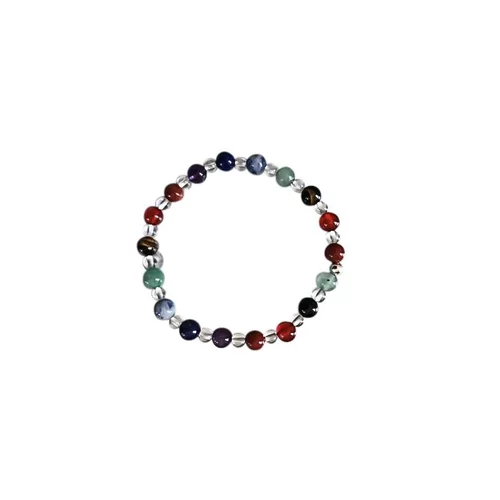 Bracelet sept chakras cristal 6mm
