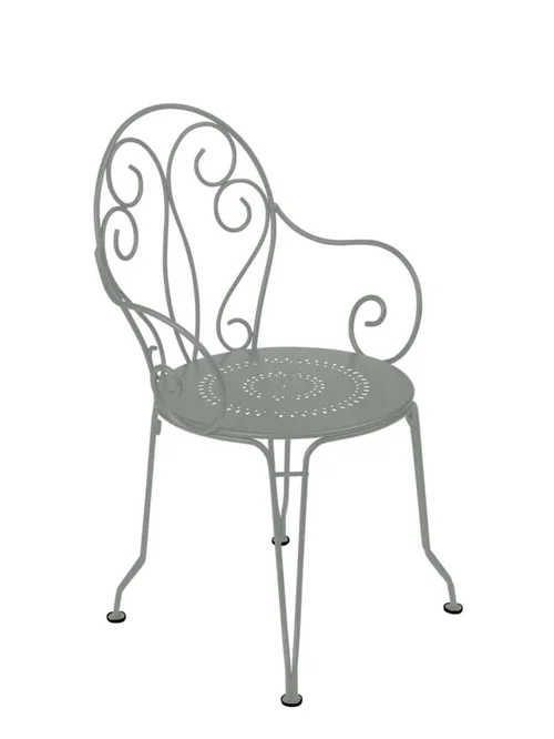 Fauteuil Montmartre coloris gris en acier Fermob - 56 x 48 cm