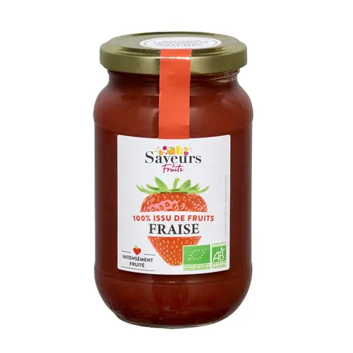 Préparation bio 100 % fruits fraise Saveurs Attitudes - 310 g