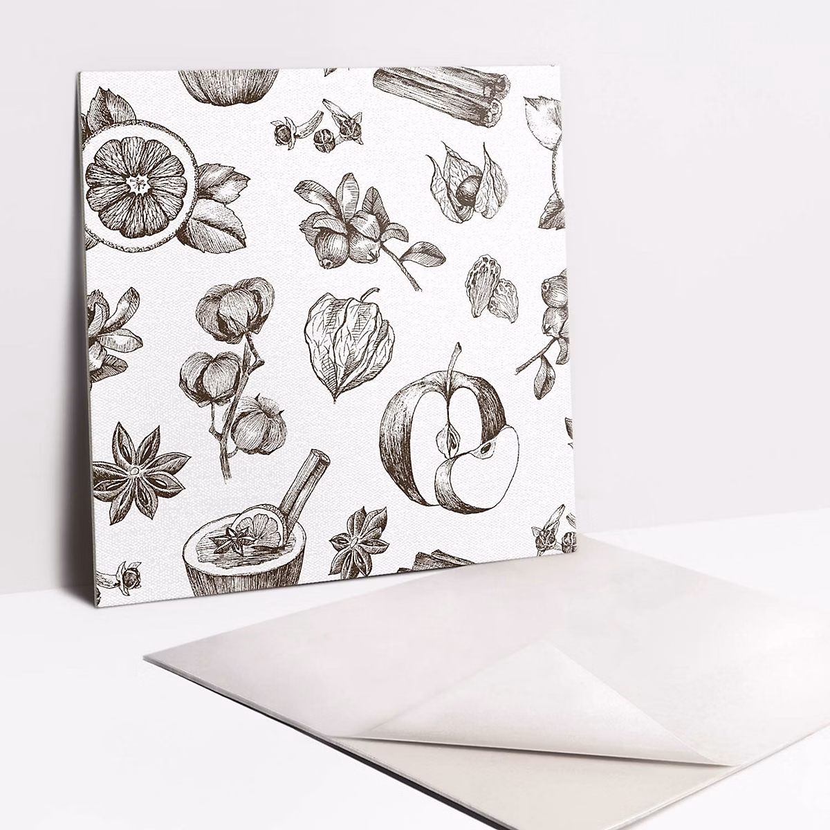 Carreaux vinyle Tulup 30 × 30 cm Pomme et cannelle 9 pcs