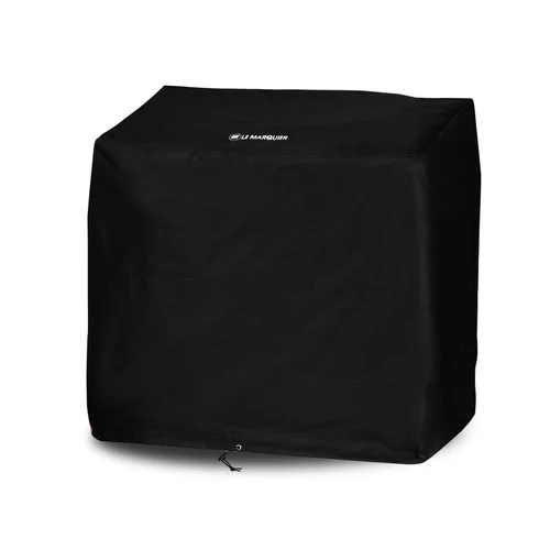 Housse pour plancha ou barbecue sur chariot 60 cm en polyester enduit PVC noir - 105 x 60 x 90 cm