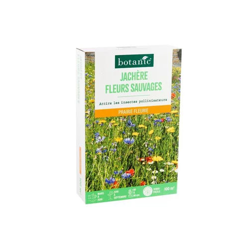 Jachère de graines fleurs sauvages botanic® - graines à semer (100 m²)