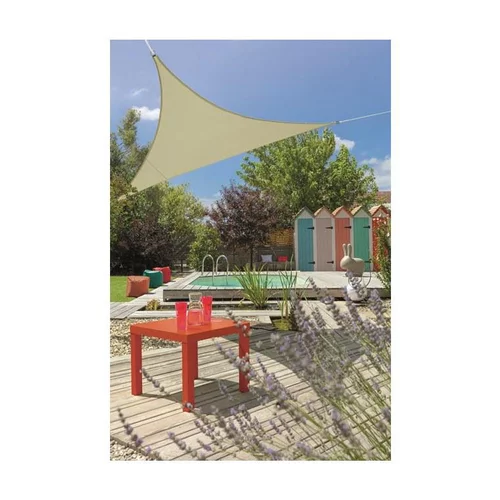 Voile ombrage ivoire 3,6 m triangulaire extensible