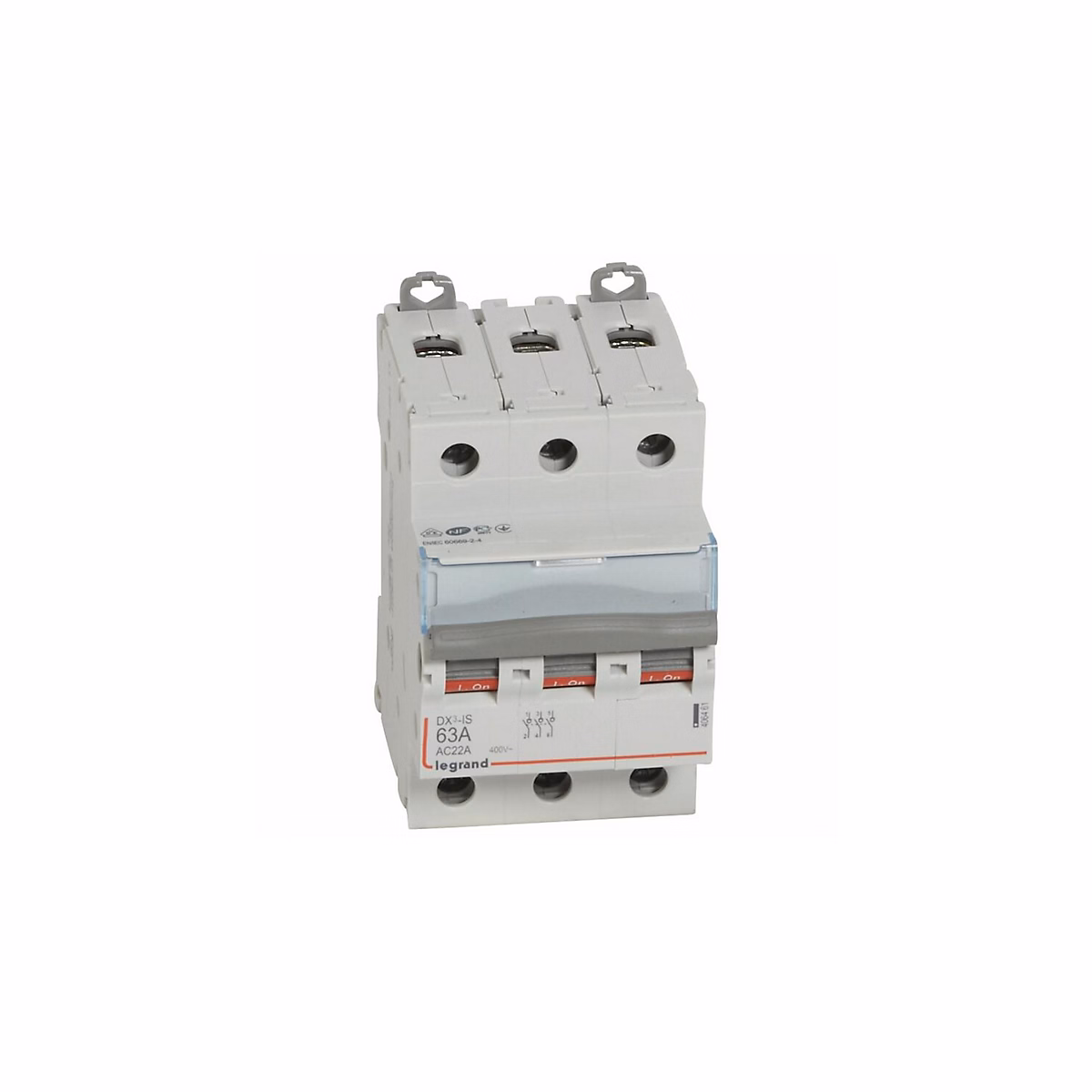 406461 Interrupteur Sectionneur Triphasé 3p 400v – 63a, 3 Modules, Bornes à Vis Legrand Dx3, is