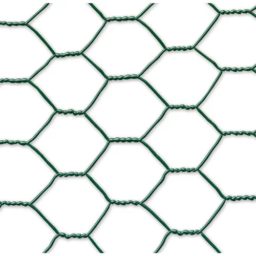 Grillage Galvanex maille hexagonale 4,1 cm Métal plastifié Vert L10 m x H100 cm