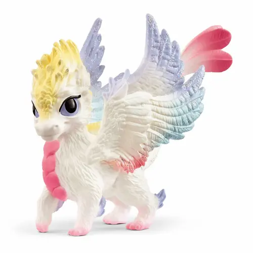 Figurine Schleich® Bébé Dragon Arc-en-ciel - 9,7 x 5,1 x 7,9 cm