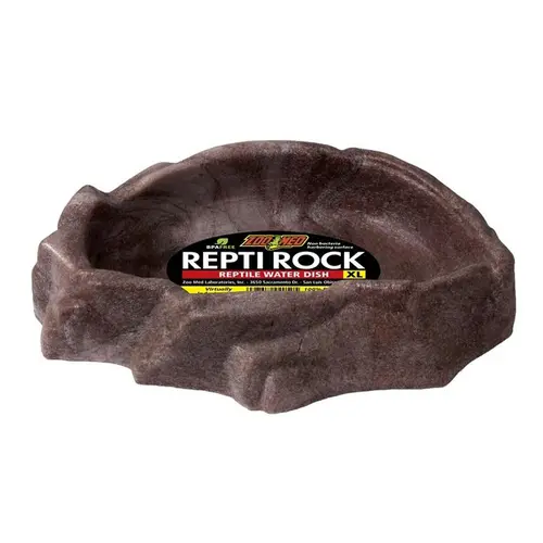 Gamelle pour reptile en plastique recyclé coloris gris Repti Rock - Taille XL