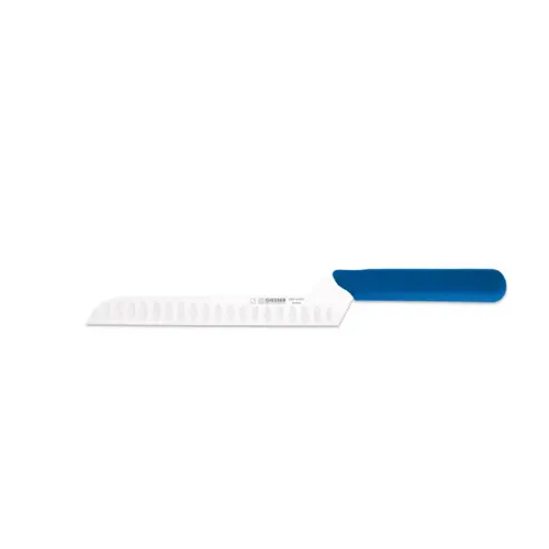 Couteau à fromage lame ondulée coloris bleu Oma - 20 cm