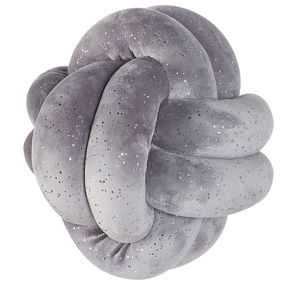 Coussin MALNI 20 × 20 cm Velours Gris Unicolore