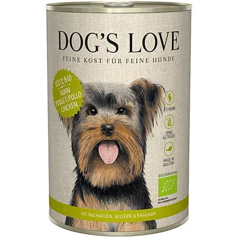 Boîte bio au poulet pour chien, 400 g