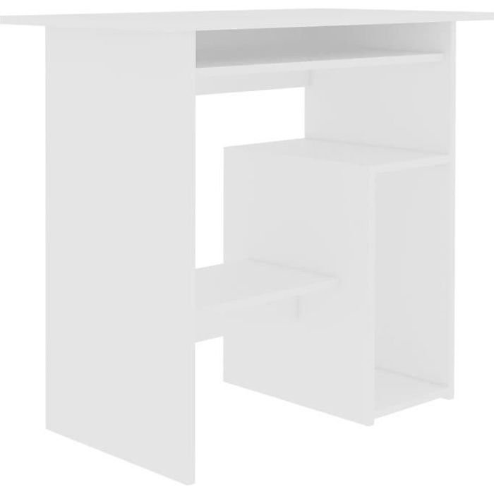 Bureau Blanc 80 × 45 × 74 cm Aggloméré