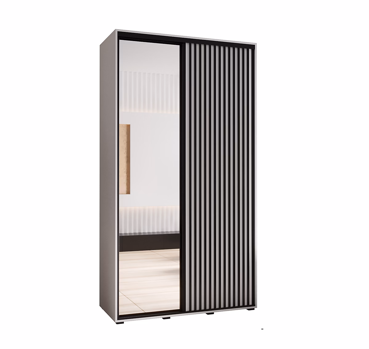 Armoire Lanko 2 a portes coulissantes H. 235 – 2 x L. 140 x P. 60 2 portes