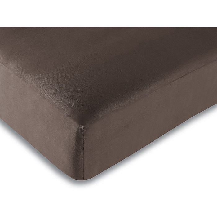 Drap housse toutes dimensions 100% Coton/57 fils/cm² – 160 × 200, Choco