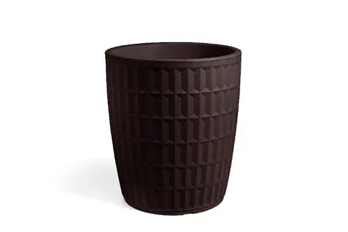 Pot rond en plastique coloris bronze rouille Veca Tyle - Ø 50 cm